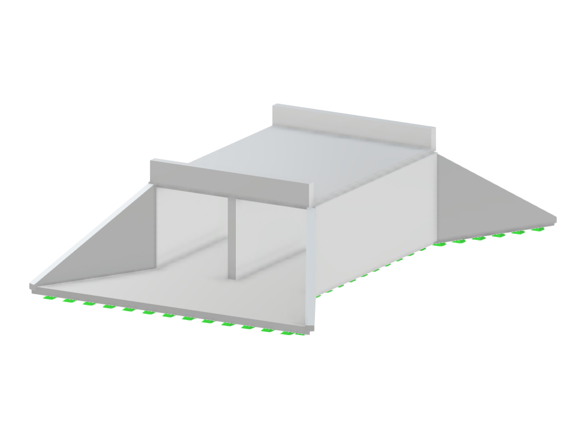 Diseño de losa de cajón de concreto con detalles estructurales que muestran soporte y armadura.