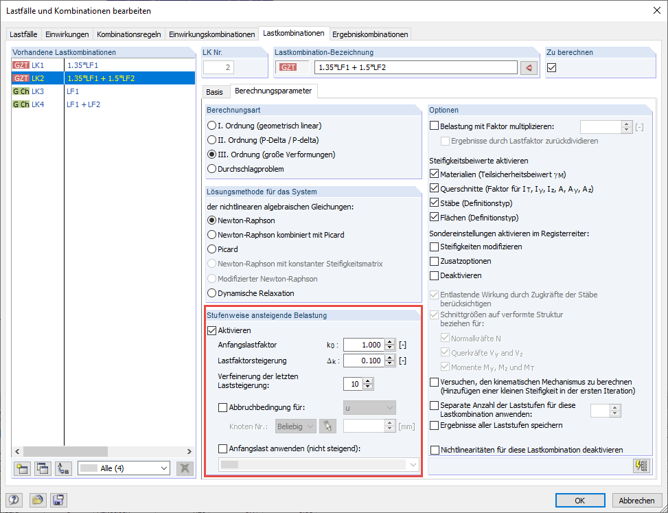 Stufenweise ansteigende Belastung