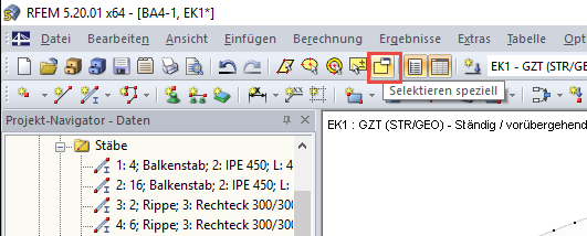 Selektieren speziell