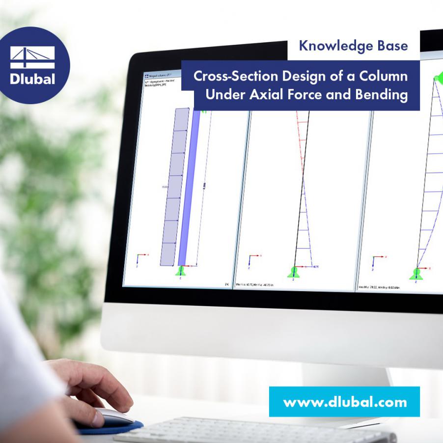 Cross-Section Design of a Column Under Axial Force and Bending