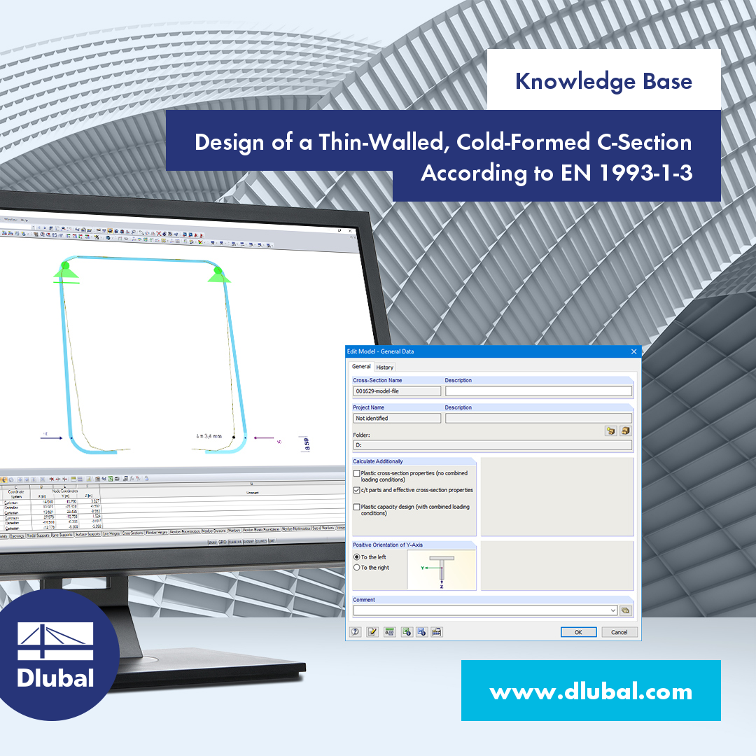 Design of a Thin-Walled, Cold-Formed C-Section According to EN 1993-1-3