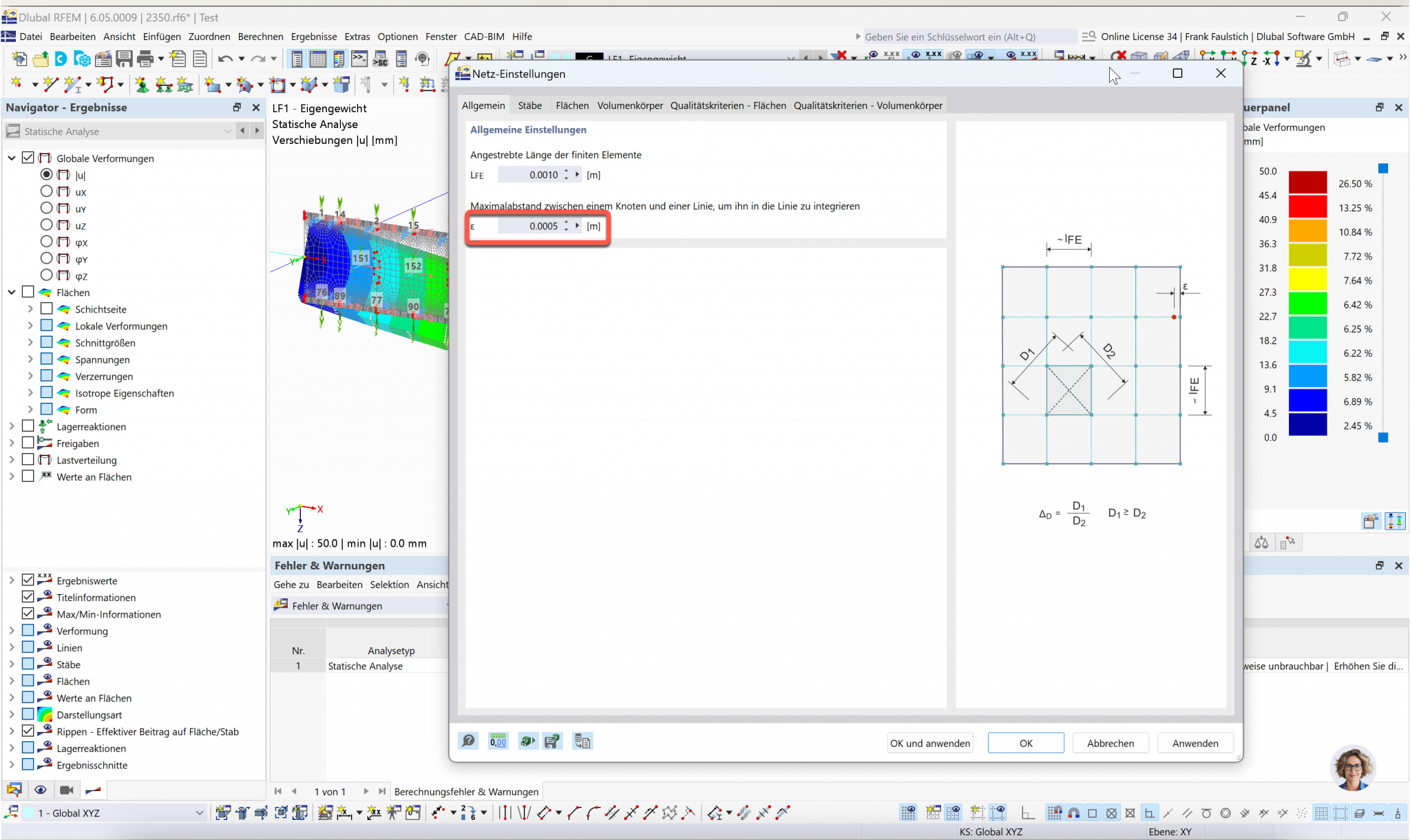 FE-Netz in RFEM 6