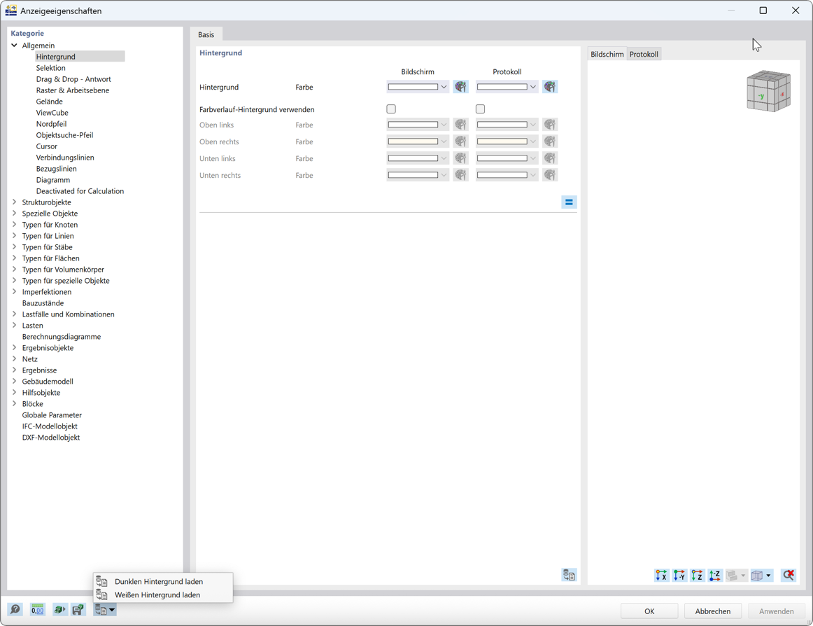 Anzeigeeigenschaften