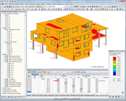 Affichage des efforts internes de barre et de surface