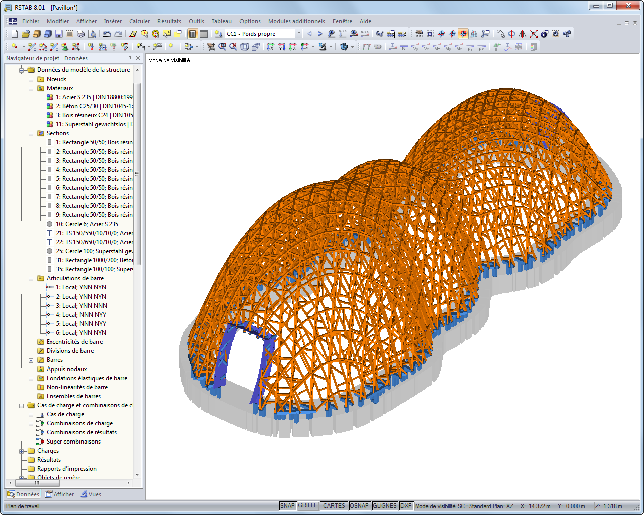Pavillon Buga composé de 6 000 barres en bois ((C) www.fh-koblenz.de)