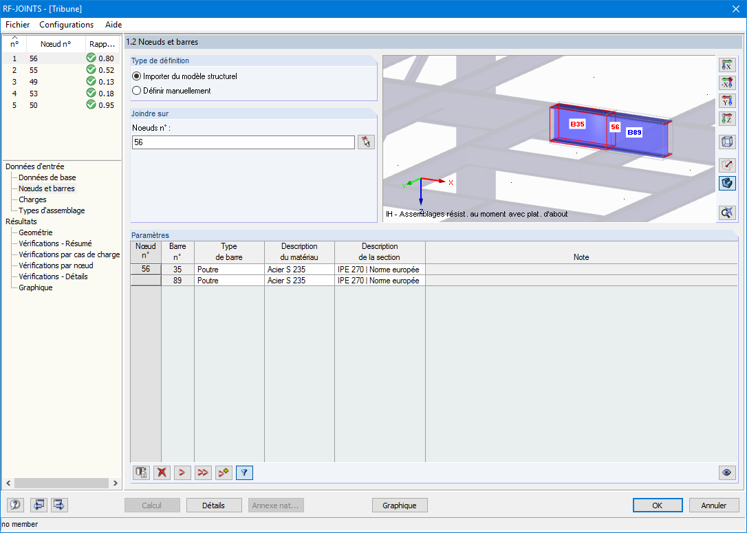Fenêtre 1.2 Nœuds et barres