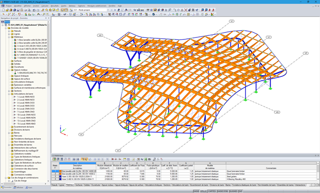 Modèle 3D de la structure porteuse de la gare Abbey Wood dans RFEM (© enartec - ingénierie + architecture)