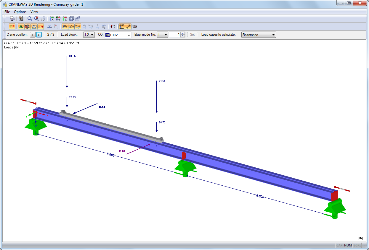 3D-Rendering des Kranbahnträgers