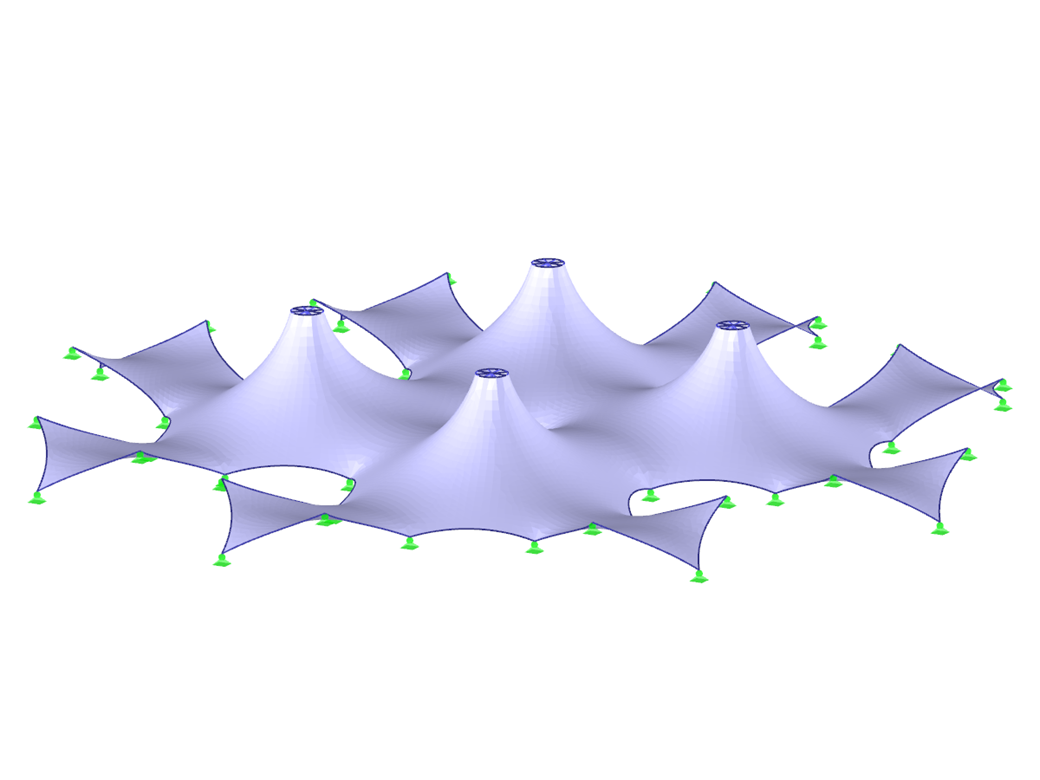 Module additionnel RF-FORM-FINDING de RFEM | recherche de forme des structures de membrane et de câble