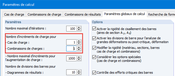 Checkbox "Anzahl der Laststufen"
