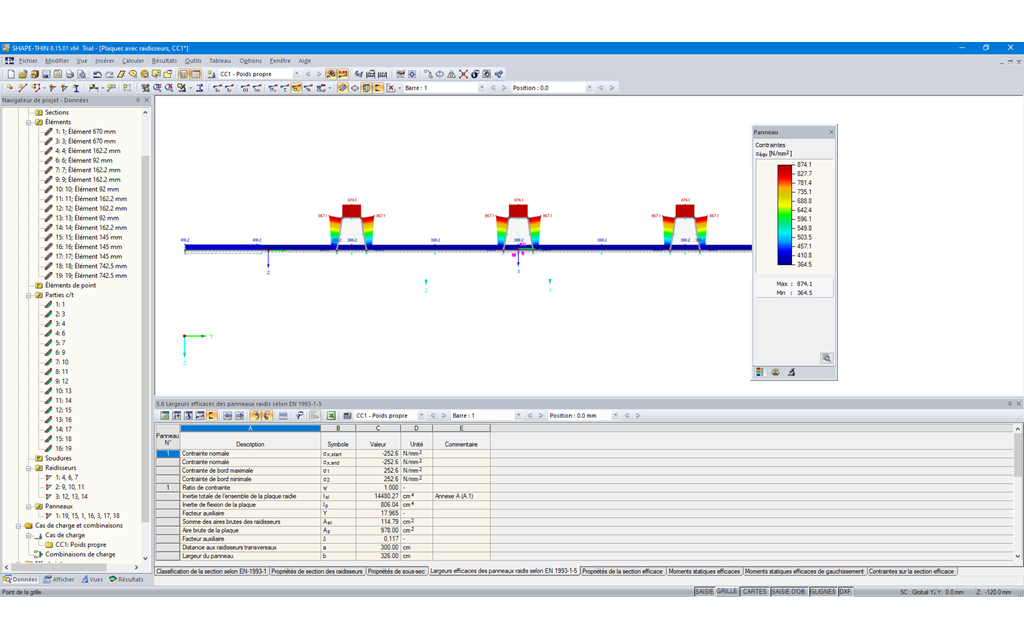 Section efficace dans SHAPE-THIN 8
