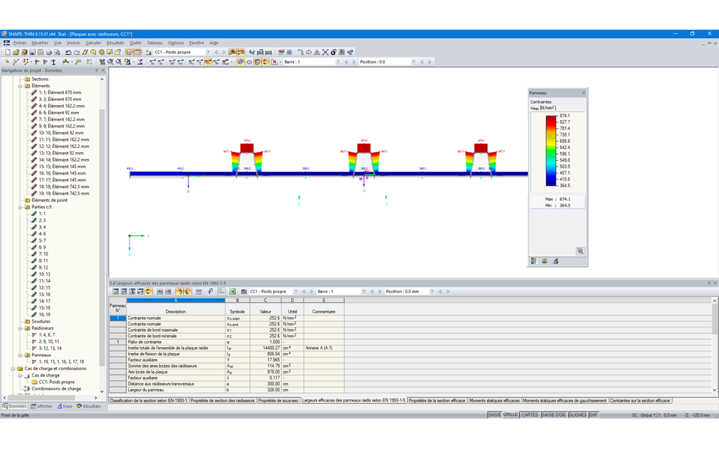 Section efficace dans SHAPE-THIN 8