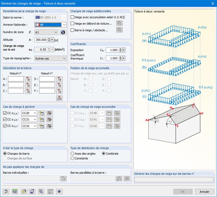 Schneelast nach Eurocode generieren