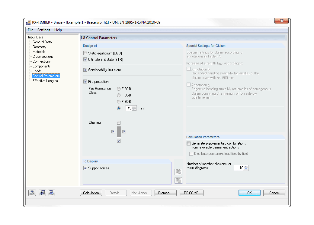 Maske 1.8 Steuerungsparameter