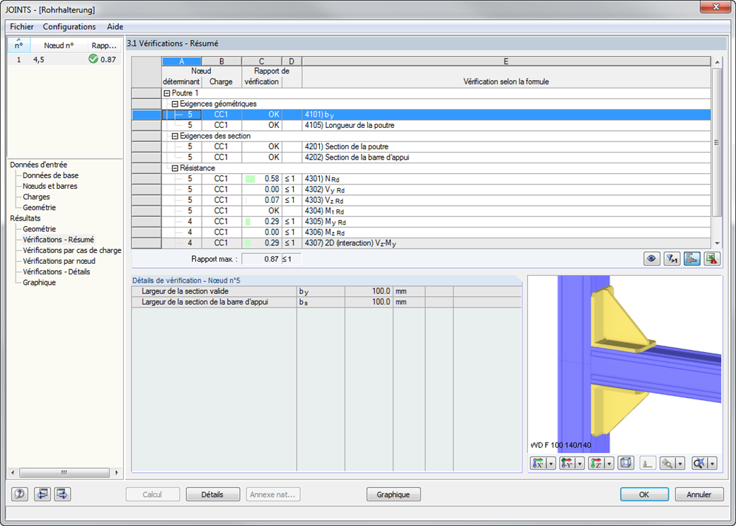 Maske 3.1 Nachweise - Zusammenfassung