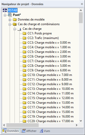 Generierte Lastfälle in RSTAB
