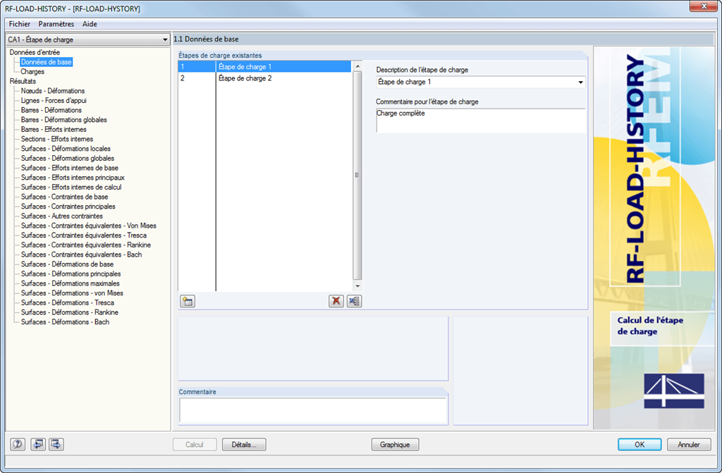 Fenêtre 1.1 Données de base