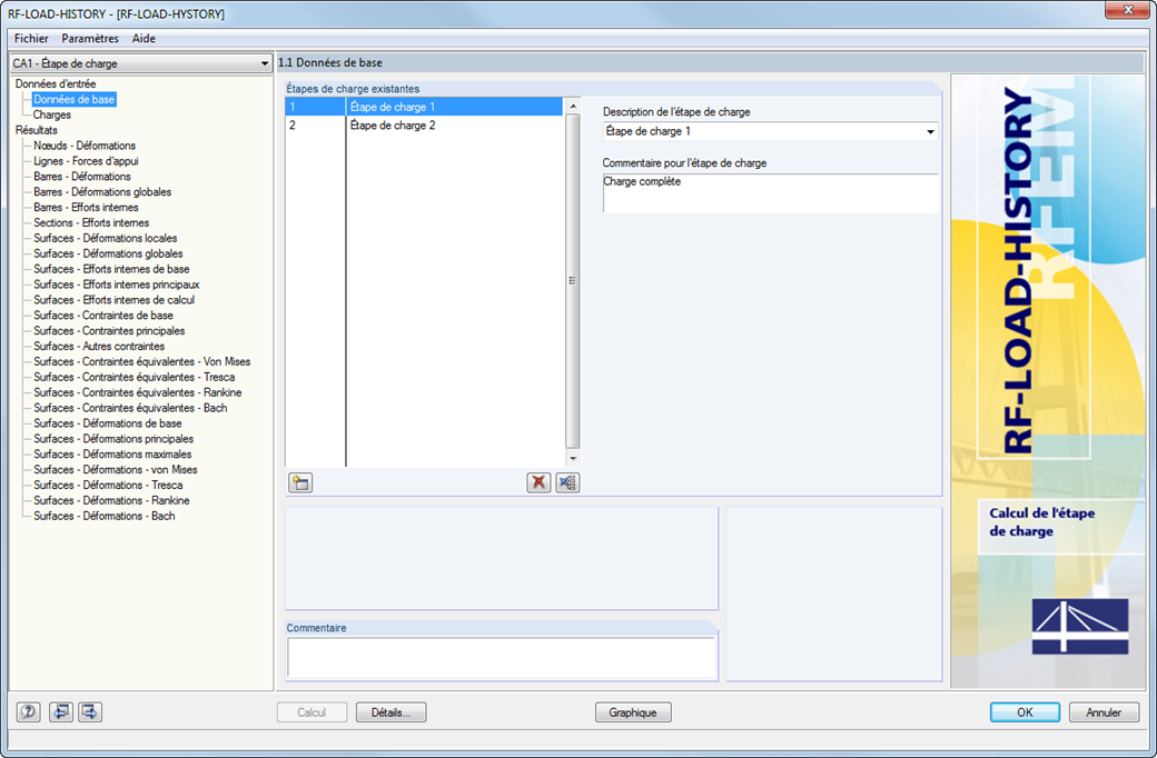 Fenêtre 1.1 Données de base
