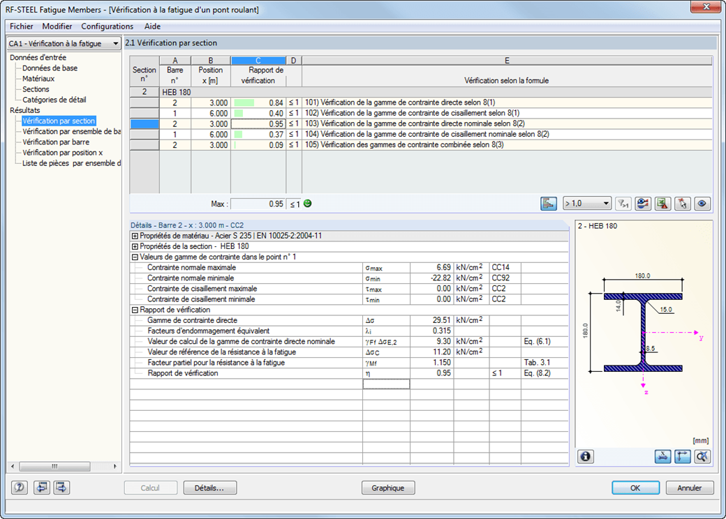 Maske 2.1 Nachweise querschnittsweise
