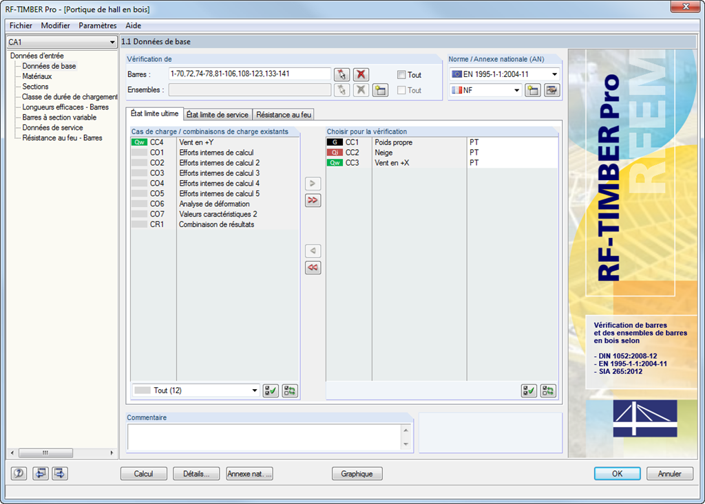 Tabelle 1.1 Basisangaben - Tragfähigkeit