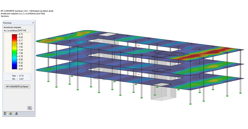 RF-BETON Flächen - Grafische Ergebnisausgabe am Gesamtmodell