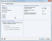 Paramètres de l'analyse non-linéaire