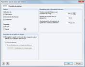 Paramètres de l'analyse non-linéaire