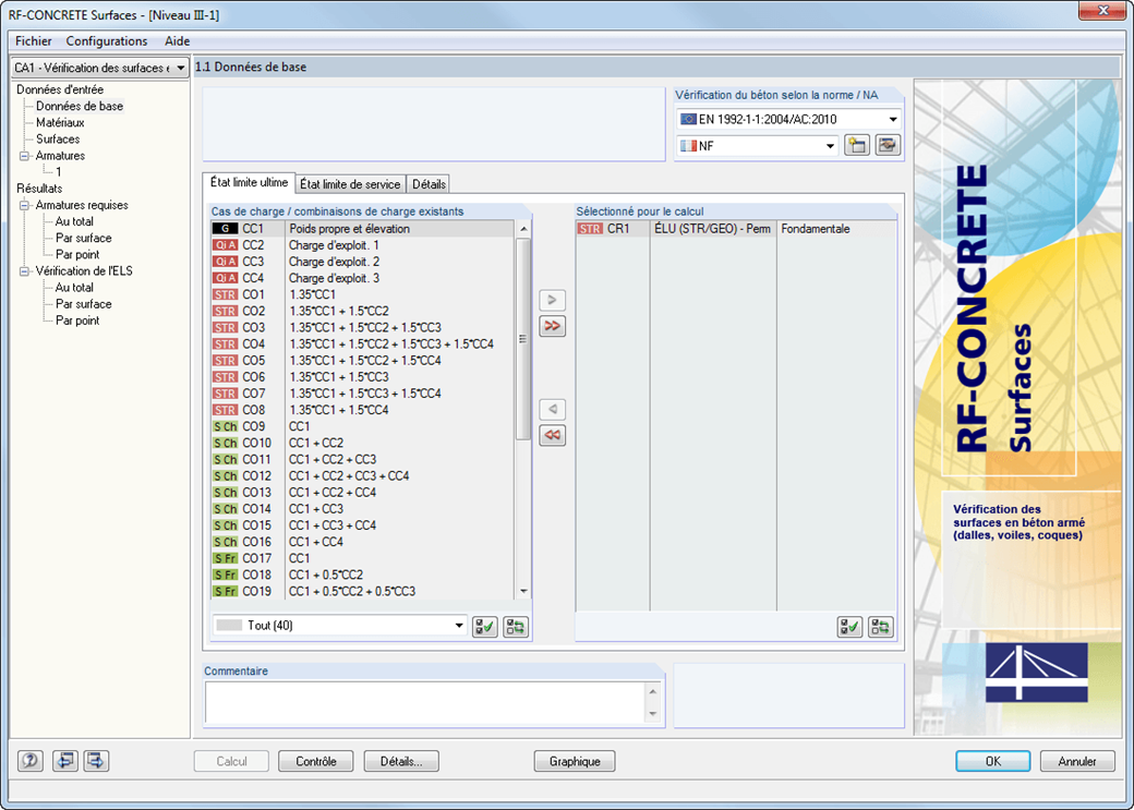 Données générales de RF-CONCRETE Surfaces