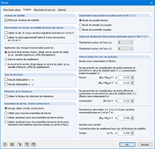 Detaileinstellungen zur Bemessung