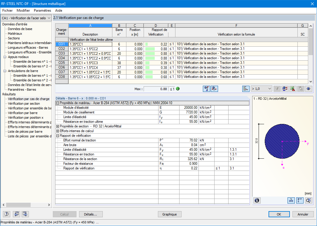 Maske 2.2 Nachweise querschnittsweise