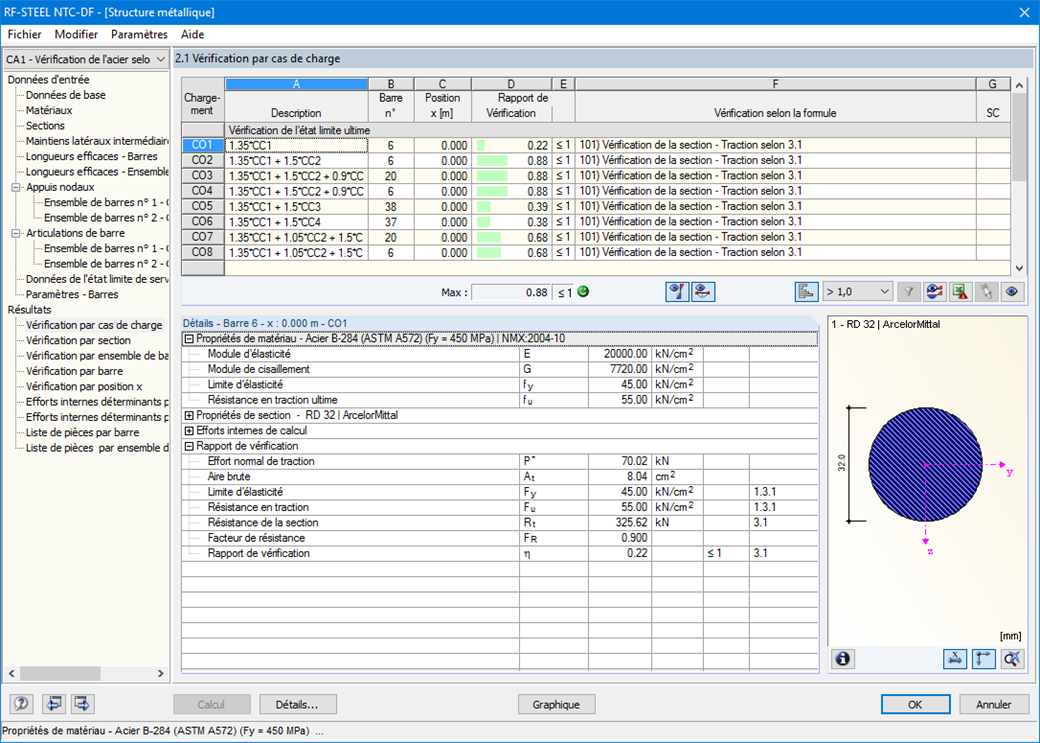 Maske 2.2 Nachweise querschnittsweise