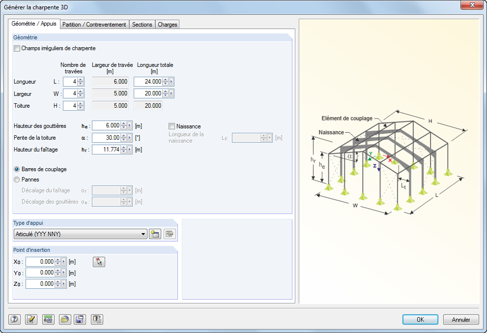 Generierung einer 3D-Halle