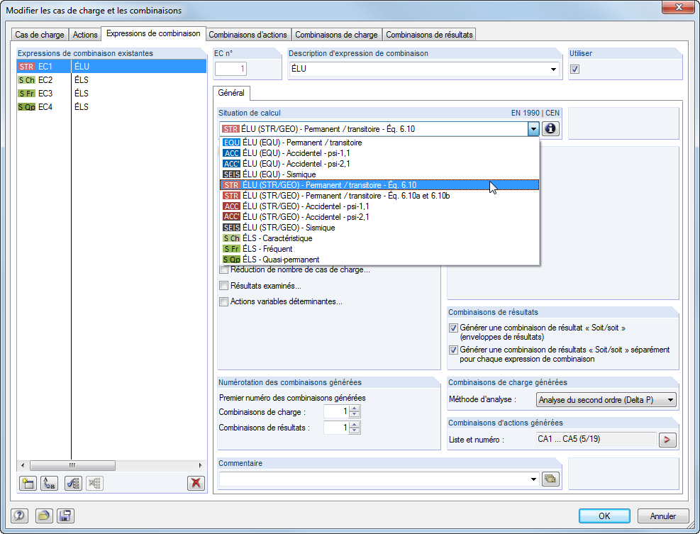 Reduzierung von Steifigkeiten in einer Lastkombination