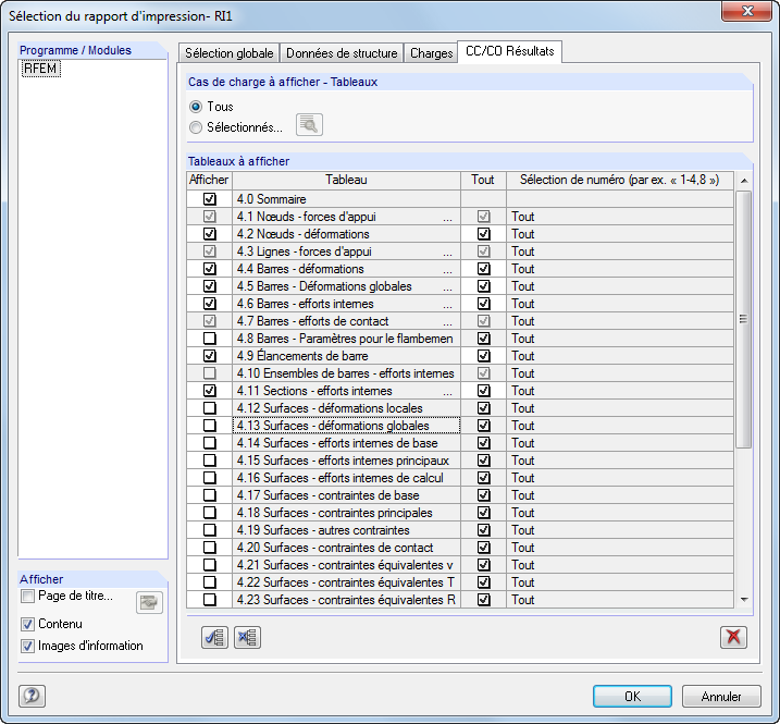 Selektion im Ausdruckprotokoll