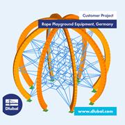 Fabrication d'équipements avec filets à grimper pour aires de jeux