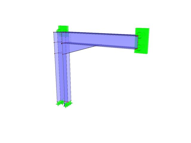 RFEM Modell einer Rahmenecke