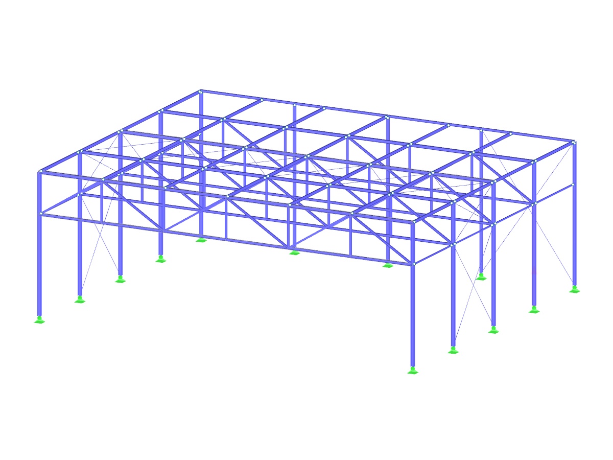 Structure métallique avec profilés en acier formés à froid