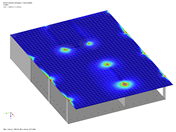 Distribution de l’effort interne principal v_max,b dans une dalle