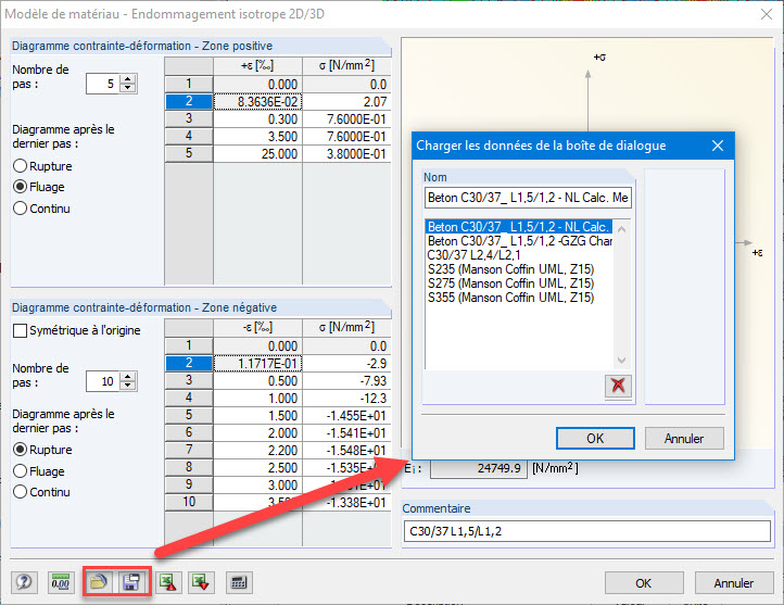 Spannungs-Dehnungs-Diagramm abspeichern