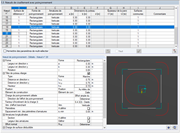 Dimensions pour le poinçonnement dans le poteau avec chapiteau et dans la dalle