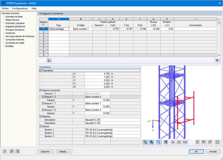 Entrée dans RF-/TOWER Equipment