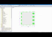 Modèle de calcul dans RFEM : un élément EF maintenu à gauche, puis aligné à droite