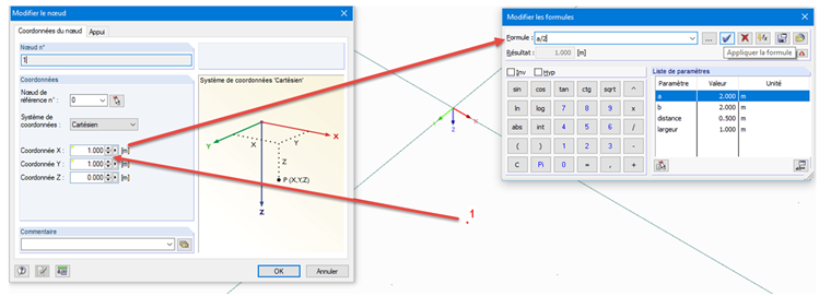 Définition des nœuds 1 à 4