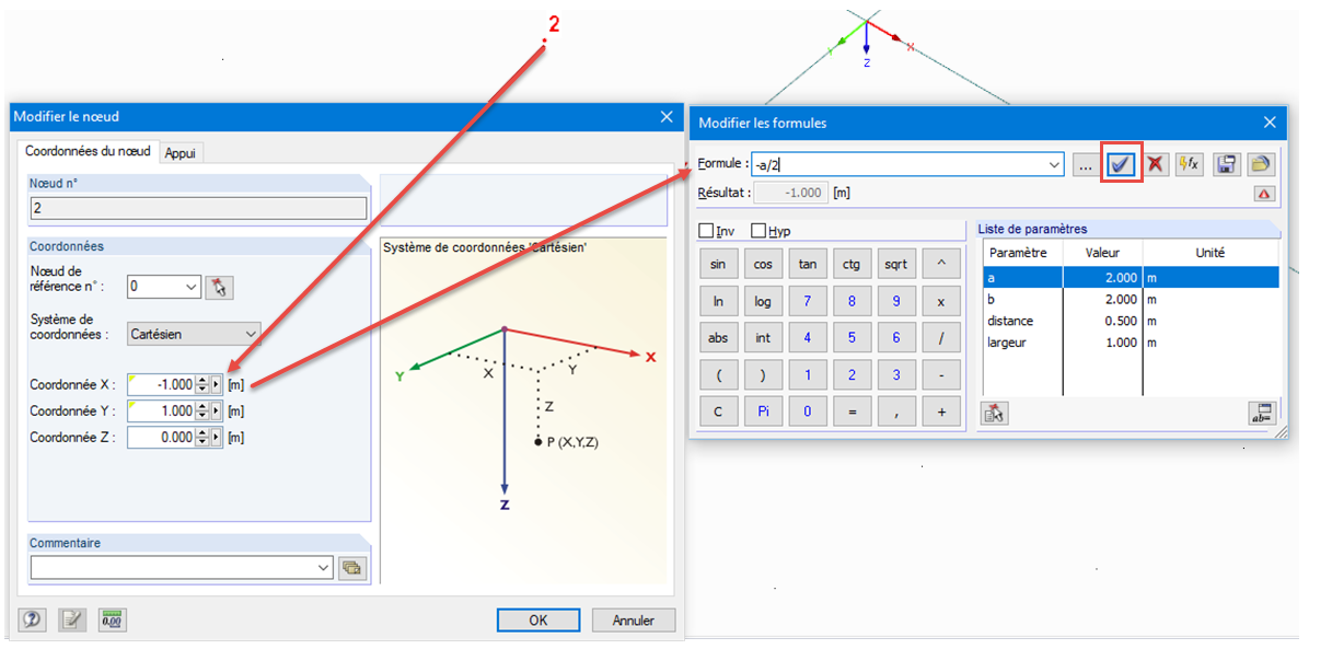 Paramètres supplémentaires des nœuds 1 à 4