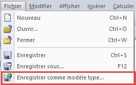 Enregistrer comme modèle type ...