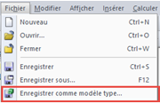Enregistrer comme modèle type ...