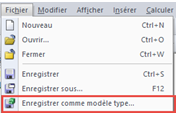 Enregistrer comme modèle type ...