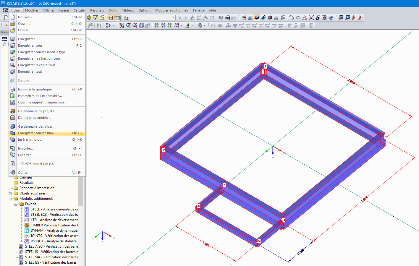 Enregistrer comme bloc ...