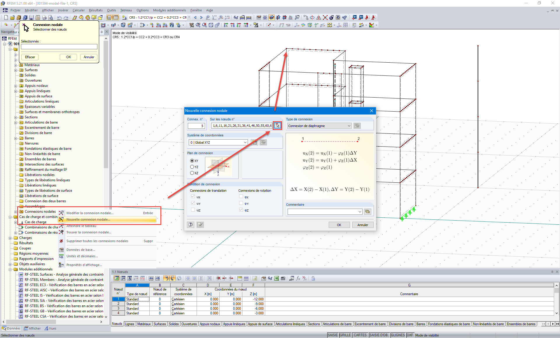 Évaluation du premier mode propre