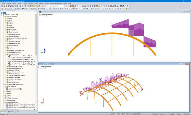 Cas de charge de neige symétrique dans RFEM